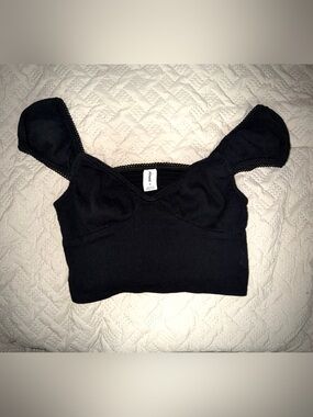 Abound Black [M] Crop Top